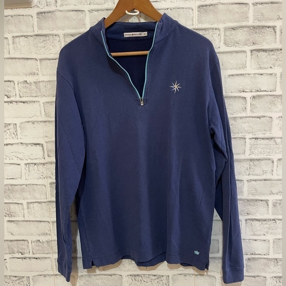 Peter Millar Other - Men’s Peter Millar blue 1/4 lightweight pullover sweatshirt jacket Medium